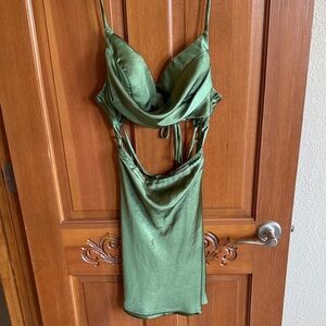 Hello Molly Green Backless Dress